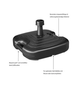 Sonnenschirm-Ständer, Kunststoff, 20 Liter, Ca. B45/T45 Cm 7 Sonnenschirm-Ständer, Kunststoff, 20 Liter, Ca. B45/T45 Cm -Garten Umfassend Geschäft 1030055 WE IG 001 SchneiderSonnenschirmStaenderKsSchirmst20LGrauD