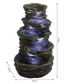 Dehner Polyresin-Gartenbrunnen Roccia -Garten Umfassend Geschäft 1416601 WE BG 001 PolyresinbrunnenrocciabeleuchtetNEU