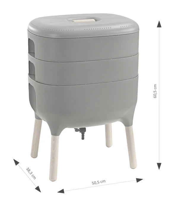 Urbalive Kunststoff-Wurmkomposter, Ca. B50,5/H60,5/T38,3 Cm 4 Urbalive Kunststoff-Wurmkomposter, Ca. B50,5/H60,5/T38,3 Cm – Bild 2