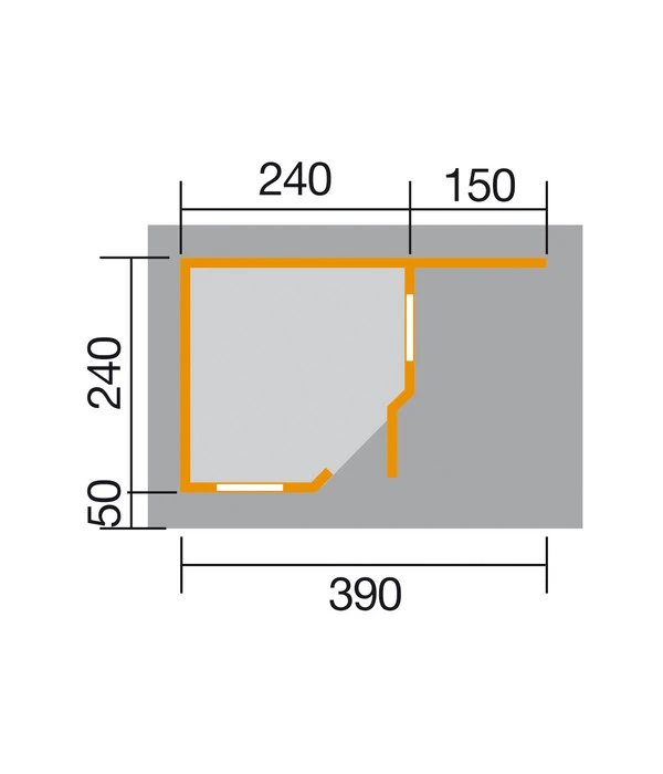 Weka Designhaus 213 A Gr.1, Ca. B442/H237/T278 Cm 4 Weka Designhaus 213 A Gr.1, Ca. B442/H237/T278 Cm – Bild 2