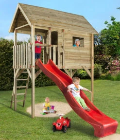Tabaluga Kinderstelzenhaus 815 Inkl. Rutsche, Ca. B235/H332/T125 Cm