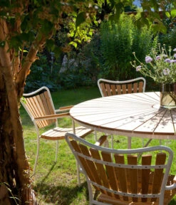 Cinas Gartentisch Ellen, Ca. Ø110/H74 Cm -Garten Umfassend Geschäft 2012250 WE MO 002 TischEllenD110Weiss