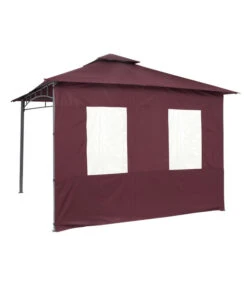 Tepro Seitenteilset Für Gartenpavillon Lehua Und Waya -Garten Umfassend Geschäft 2191054 WE FS 003 SeitenteilsetLehuaWayaburgund 1