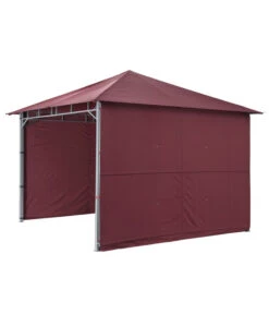 Tepro Seitenteilset Für Gartenpavillon Lehua Und Waya -Garten Umfassend Geschäft 2191054 WE FS 006 SeitenteilsetLehuaWayaburgund 1
