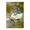 Rottenecker Bronzefigur Junge Til Mit Mundharmonika -Garten Umfassend Geschäft 2306017 WE FS 001 BronzeJungeaufStein