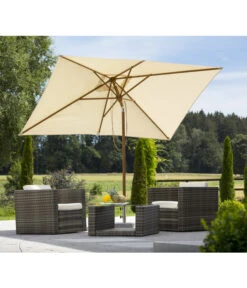 Schneider Classics Sonnenschirm Malaga, Rechteckig, Ca. B300/T200 Cm -Garten Umfassend Geschäft 2452308 WE MO 001 Malaga200x300