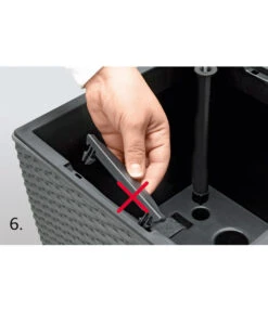 Dehner Kunststoff-Flechttopf Dallas, Quadratisch -Garten Umfassend Geschäft 2460004 2460020 WE DE 007 EmsaKunststofftopf36x36cm