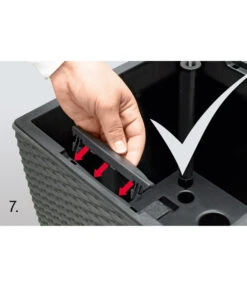 Dehner Kunststoff-Flechttopf Dallas, Quadratisch -Garten Umfassend Geschäft 2460004 2460020 WE DE 008 EmsaKunststofftopf36x36cm