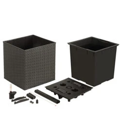 Dehner Kunststoff-Pflanztopf Dallas, Quadratisch, Ca. B35/H34/T35 Cm -Garten Umfassend Geschäft 2460046 WE DE 002 DehnerKunststoffPflanztopfanthrazit36cmBlumentopf