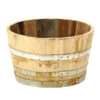 Holz-Weinfasskübel, Rund, Braun 1 Holz-Weinfasskübel, Rund, Braun -Garten Umfassend Geschäft 2505824 WE FS 001 WeinfassKuebelausKastanierund100Liter50x50x30cm