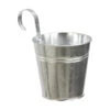 Zinktopf Mit Bügelhalter, Rund -Garten Umfassend Geschäft 2533396 WE FS 001 ZinktopfNatursilber