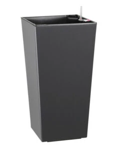 Dehner Kunststoff-Topf Elise, Konisch, Glänzend, Inkl. Bewässerungssystem