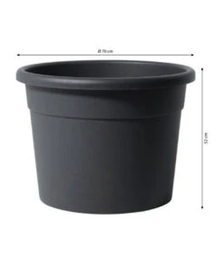 Dehner Kunststoff-Blumentopf Diana, Rund -Garten Umfassend Geschäft 2546877 WE FS 001 Kunststofftopfdiana80cmanthr