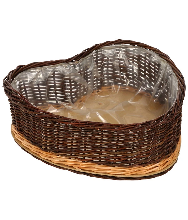 Dehner Weidenherz Mit Folie Ausgeschlagen, Braun, Ca. B35/H13/T35 Cm 3 Dehner Weidenherz Mit Folie Ausgeschlagen, Braun, Ca. B35/H13/T35 Cm