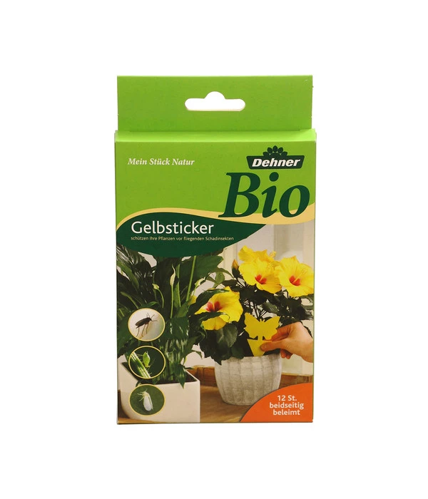 Dehner Bio Gelbsticker, 12er-Set 3 Dehner Bio Gelbsticker, 12er-Set