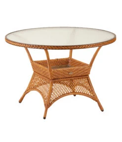 Best Alu-Korbtisch Madelene, Rund, Ca. Ø110/H73 Cm