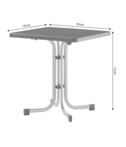 Sieger Boulevard-Klapptisch Mecalit®-PRO, Ca. B70/H72/T70 Cm -Garten Umfassend Geschäft 3885589 WE BG 001 SiegerKlapptischKlapptischGraphit70X70