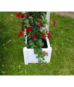 KHW Kunststoff-Pflanzkasten Mit Spalier, 43 X 43 X 140 Cm -Garten Umfassend Geschäft 3913688 WE DE 005 KastenSpalier43weiss