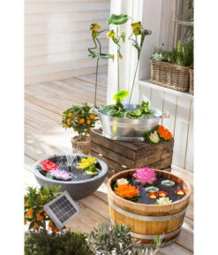 Holz-Weinfasskübel, Rund, Braun -Garten Umfassend Geschäft 3923653 WE MO 001 EsotecSolarpumpensystemRiminiSPumpeWasserpumpeSolarpumpe