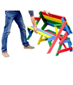 Habau Kinder Picknickbank Bunt, 100 X 50 X 62 Cm -Garten Umfassend Geschäft 4031100 WE FS 004 KinderPicknickbank