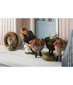 Van Der Leeden Rattan-Topf -Garten Umfassend Geschäft 4036943 WE MO 002 RattanTopfhochbraun