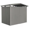 Biohort Metallgerätehaus Panorama® P2, Quarzgrau
