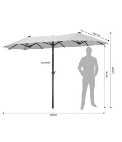 Schneider Classics Sonnenschirm Salerno, Rechteckig, Ca. B300/T150 Cm -Garten Umfassend Geschäft 4075859 WE FS 001 SchirmSalerno300x150Beige