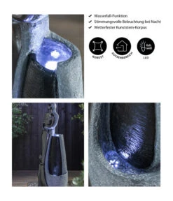 Dehner Polyresin-Gartenbrunnen Family, Ca. B42,5/H120/T27 Cm -Garten Umfassend Geschäft 4079901 WE IG 001 DehnerPolyresinGartenbrunnenFamily