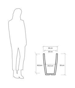 Farmet Kunststoff-Topf-Set Hydrus, Quadratisch, Anthrazit, 2-teilig -Garten Umfassend Geschäft 4182325 WE DE 004 HYDRUSQuadratischerPflanzkuebel36x36x50cmhochDUNKELANTHRAZIT