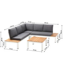 Dehner Aluminium-Lounge Malibu, 2-teilig -Garten Umfassend Geschäft 4209870 WE BG 001 LoungeMalibuNEU