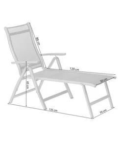 Dehner Gartenliege Chicago, Ca. B70/H72/T180 Cm -Garten Umfassend Geschäft 4210258 WE FS 001 SkizzeLiegeChicagoNE