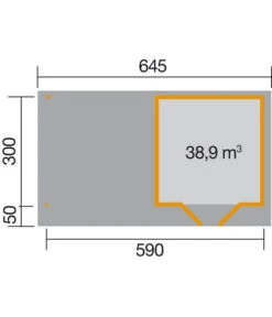 Weka Designhaus 126 B+ Gr. 2, Ca. B645/H247/T377 Cm -Garten Umfassend Geschäft 4309134 WE DE 001 WekaGartenhaus126PLUSGR2BNATUR