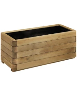 Holz-Pflanzkasten, Ca. B90/H35/T40 Cm, Braun