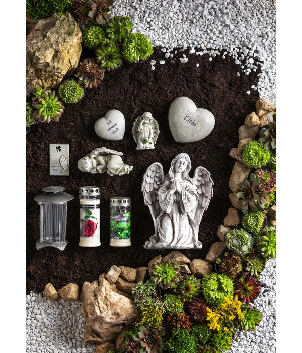 Dehner Polyresin-Engel Kniend, Ca. B26/H33,8/T17,5 Cm 5 Dehner Polyresin-Engel Kniend, Ca. B26/H33,8/T17,5 Cm – Bild 3