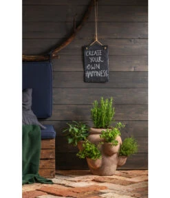 Dehner Terrakotta-Erdbeer- Und Kräutertopf, Antik-terrakotta, Ca. Ø40/H36 Cm -Garten Umfassend Geschäft 4399028 WE MO 002 TerrakottaErdbeerundKraeutertopf