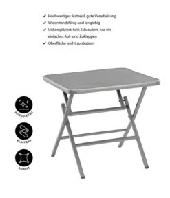 Dehner Klapptisch Chicago, Eckig -Garten Umfassend Geschäft 4422382 WE IG 001 CHICAGOKLAPPTISCH80x80