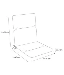 KETTtex Niederlehnerpolster Turin, Ca. B100/H4/T50 Cm -Garten Umfassend Geschäft 4448973 WE FS 004 Turin