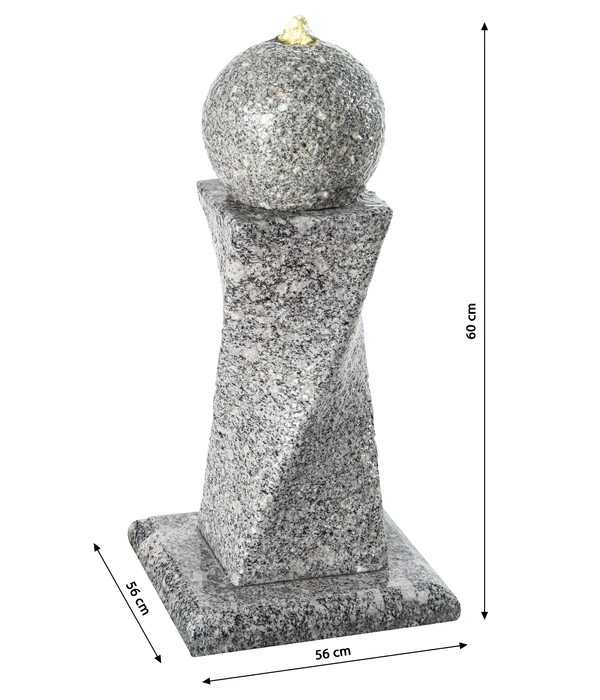 Dehner Granit-Gartenbrunnen Tower, Ca. B56/H60/T56 Cm 9 Dehner Granit-Gartenbrunnen Tower, Ca. B56/H60/T56 Cm – Bild 7