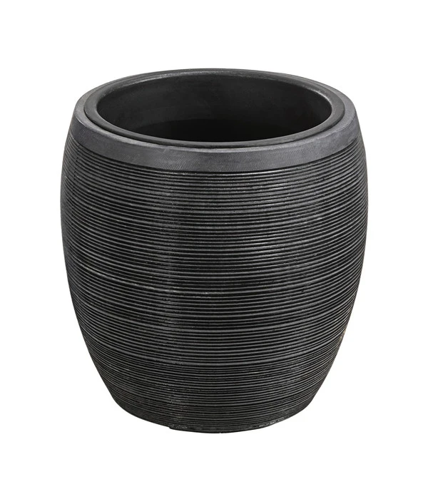 Dehner Polystone-Topf Singapur, Rund, Anthrazit 3 Dehner Polystone-Topf Singapur, Rund, Anthrazit