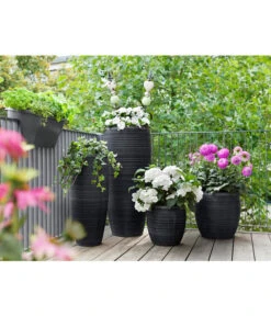 Dehner Polystone-Topf Singapur, Rund, Anthrazit 9 Dehner Polystone-Topf Singapur, Rund, Anthrazit -Garten Umfassend Geschäft 5147558 WE MO 001 DehnerPolystoneTopfrundanthrazit