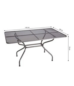 Royal Garden Streckmetall-Gartentisch, Ca. B145/H74/T90 Cm -Garten Umfassend Geschäft 5312822 WE BG 001 MwhStreckmetallGartentischStreckmetallTisch145X90cmERaug
