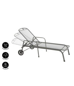 MWH Gartenliege Savoy, Ca. B81/H52/T187 Cm -Garten Umfassend Geschäft 5312897 WE IG 001 MwhGartenliegeSavoyMetLiegeSavoyEGrau