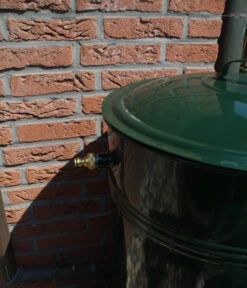 RENNER Metall-Regentonne Inkl. Steckanschluss, 150 L, Dunkelgrün -Garten Umfassend Geschäft 6609481 WE DE 005 RegenwasserSammeltonnemitSteckanschlussca150l