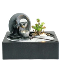 Dehner Polyresin-Zimmerbrunnen Alani Mit LED-Beleuchtung, Ca. H22 Cm