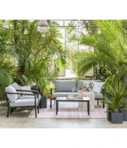 Dehner Alu-Lounge New York, 4-teilig -Garten Umfassend Geschäft 6670954 WE MO 002 DehnerAluLoungeNewYork