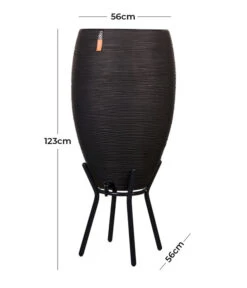 Capi Europe Kunststoff-Regentonne Rib, 130 L -Garten Umfassend Geschäft 6695100 WE DE 002 RegentonneRibSchwarz130