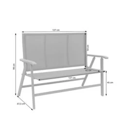 Dehner Klappbank Colmar, 2-Sitzer 8 Dehner Klappbank Colmar, 2-Sitzer -Garten Umfassend Geschäft 6701692 WE FS 002 KlappbankColmarSkizzeNEU