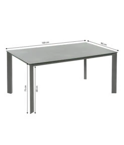 Dehner Gartentisch Nancy, Ca. B160/H75/T90 Cm -Garten Umfassend Geschäft 6701734 WE BG 001 TischNancy