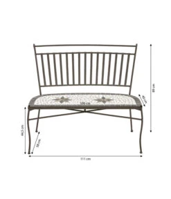 Dehner Mosaikbank Diana, 2-Sitzer -Garten Umfassend Geschäft 6701791 WE IG 001 MosaikbankDiana