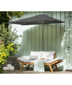 Dehner Balkonschirm Chios, Rechteckig, Ca. B210/T130 Cm -Garten Umfassend Geschäft 6703243 WE MO 001 BalkonschirmChiosDunkelgrauNeu